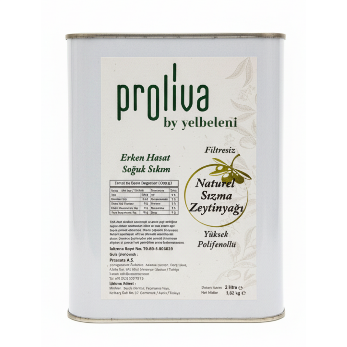 Erken Hasat Soğuk Sıkım Memecik Zeytinyağı 2 lt